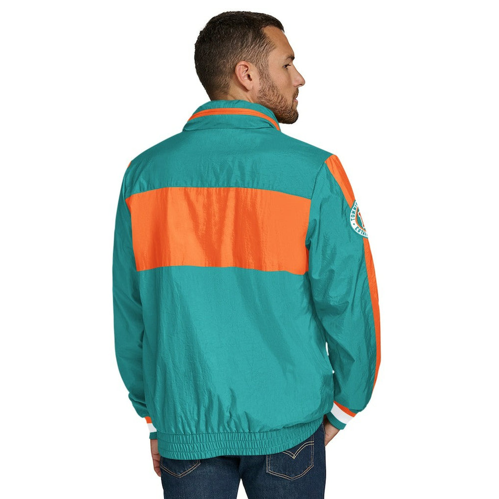 Miami Dolphins  Tommy Hilfiger Gael Lightweight Half-Zip Hoodie Jacket