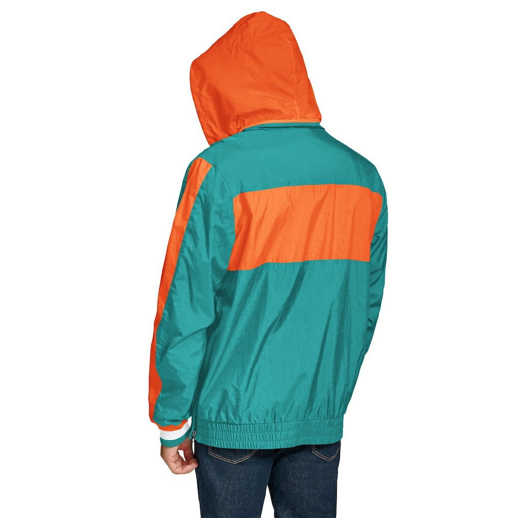 Miami Dolphins  Tommy Hilfiger Gael Lightweight Half-Zip Hoodie Jacket