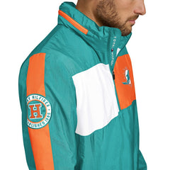 Miami Dolphins  Tommy Hilfiger Gael Lightweight Half-Zip Hoodie Jacket