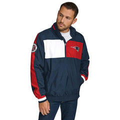 New England Patriots  Tommy Hilfiger Gael Lightweight Half-Zip Hoodie Jacket
