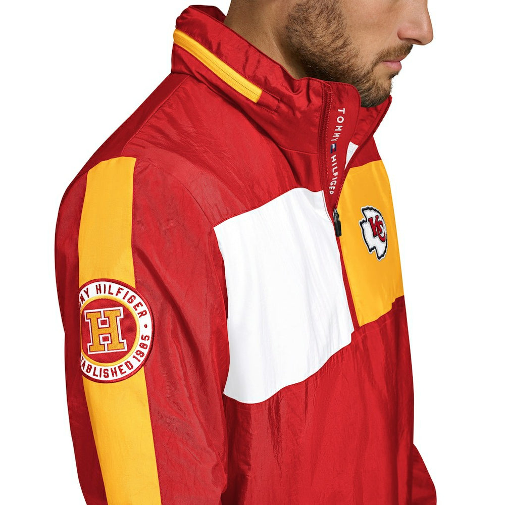 Kansas City Chiefs  Tommy Hilfiger Gael Lightweight Half-Zip Hoodie Jacket
