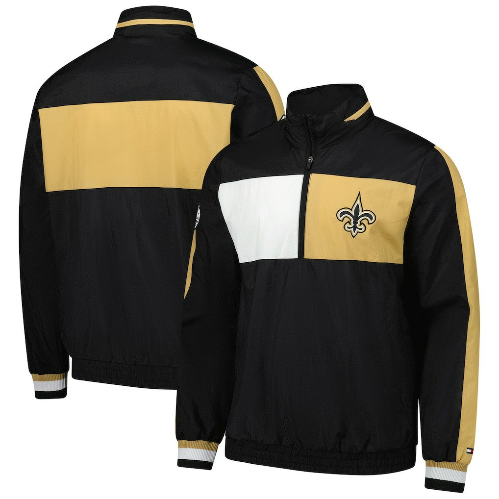 New Orleans Saints  Tommy Hilfiger Gael Lightweight Half-Zip Hoodie Jacket