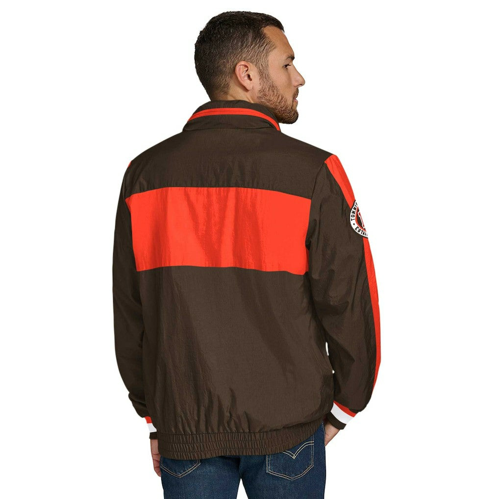 Cleveland Browns  Tommy Hilfiger Gael Lightweight Half-Zip Pullover Hoodie Jacket