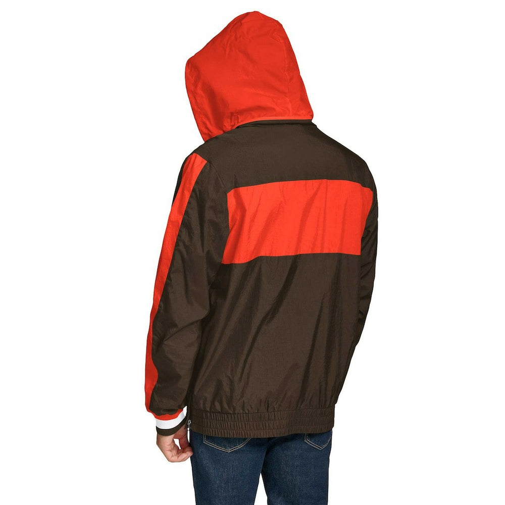 Cleveland Browns  Tommy Hilfiger Gael Lightweight Half-Zip Pullover Hoodie Jacket