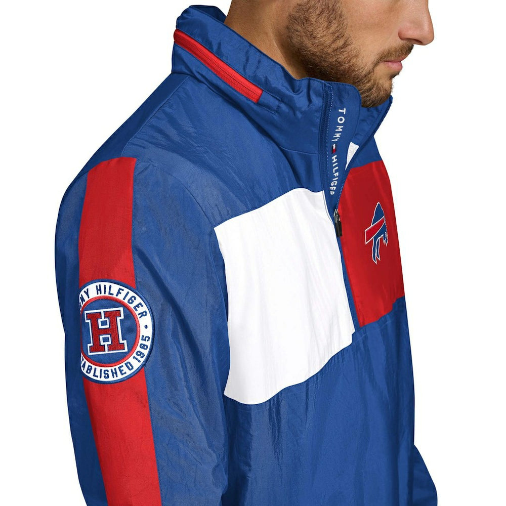 Buffalo Bills  Tommy Hilfiger Gael Lightweight Half-Zip Hoodie Jacket