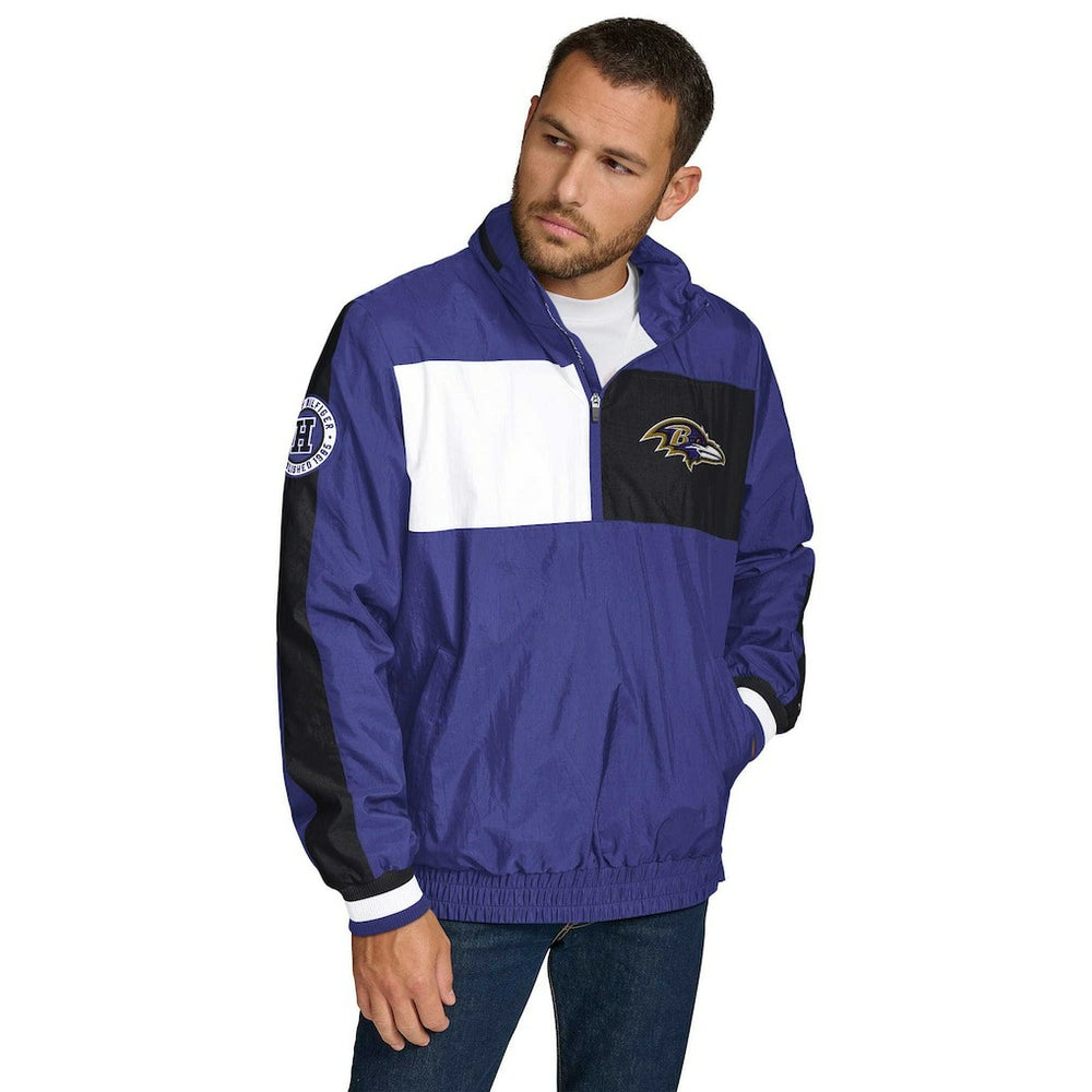 Baltimore Ravens  Tommy Hilfiger Gael Lightweight Half-Zip Pullover Hoodie Jacket