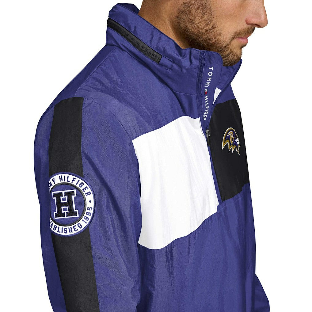 Baltimore Ravens  Tommy Hilfiger Gael Lightweight Half-Zip Pullover Hoodie Jacket