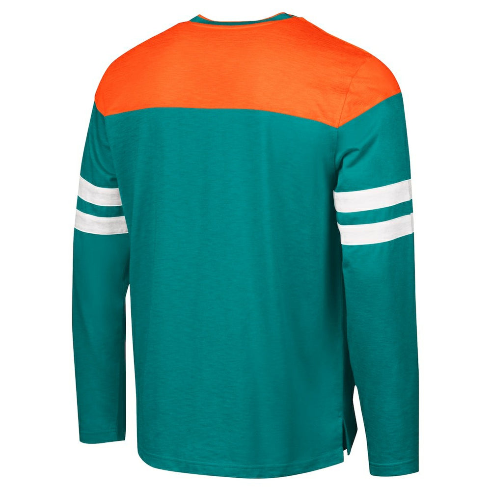 Miami Dolphins  G-III Sports by Carl Banks Adaptive Hail Mary Long Sleeve T-Shirt