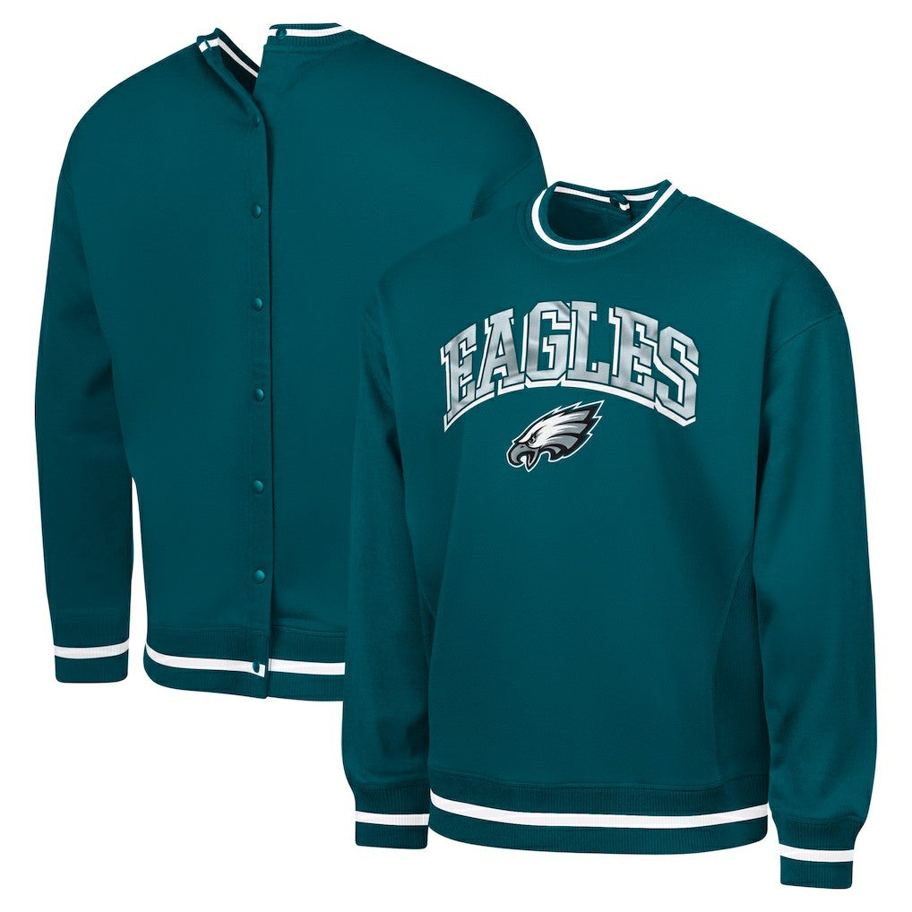 Philadelphia Eagles  G-III Sports by Carl Banks Adaptive Blocker Fleece Pullover Sweatshirt