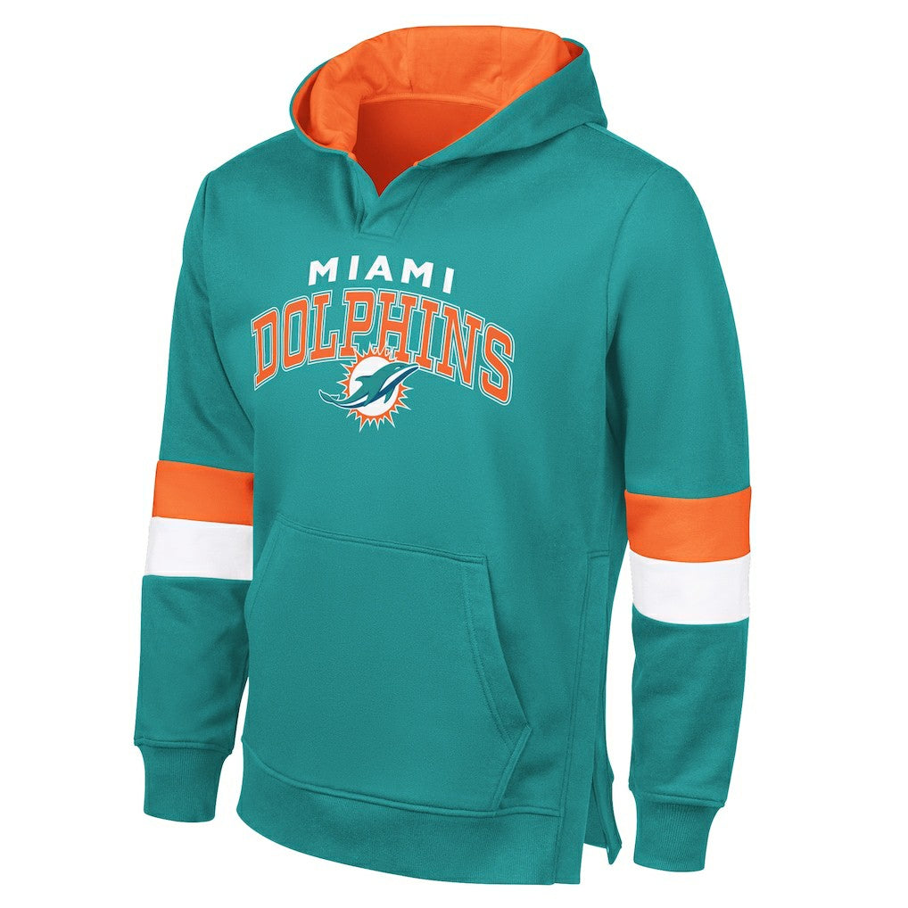 Miami Dolphins  G-III Sports by Carl Banks Adaptive Faceoff Pullover Hoodie