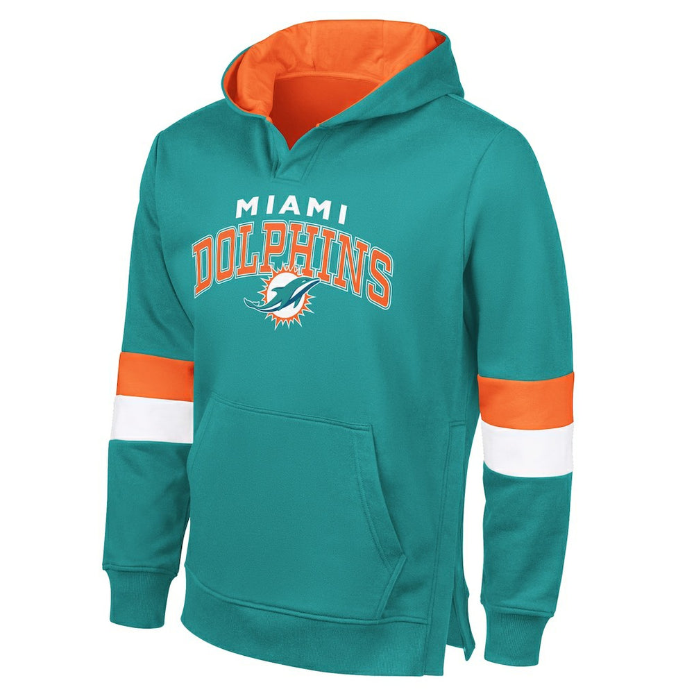 Miami Dolphins  G-III Sports by Carl Banks Adaptive Faceoff Pullover Hoodie