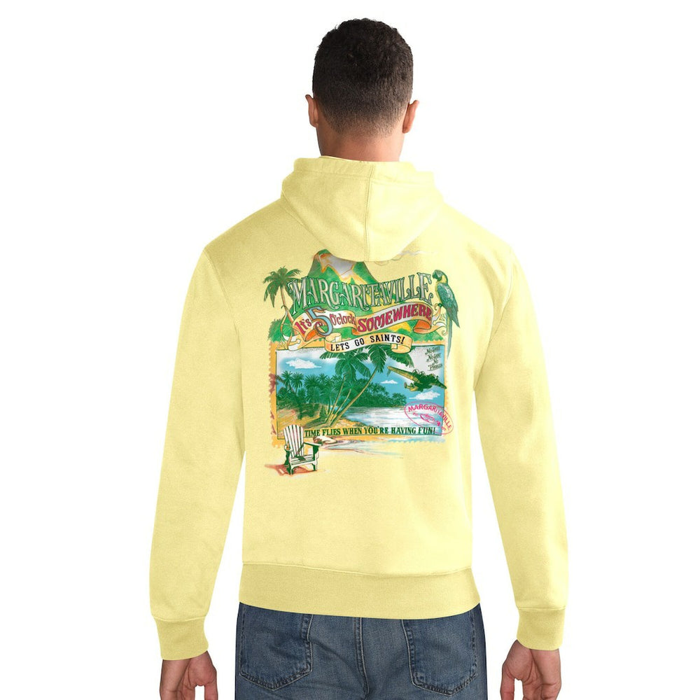 New Orleans Saints  Margaritaville Time Flies Garment Dyed Pullover Hoodie