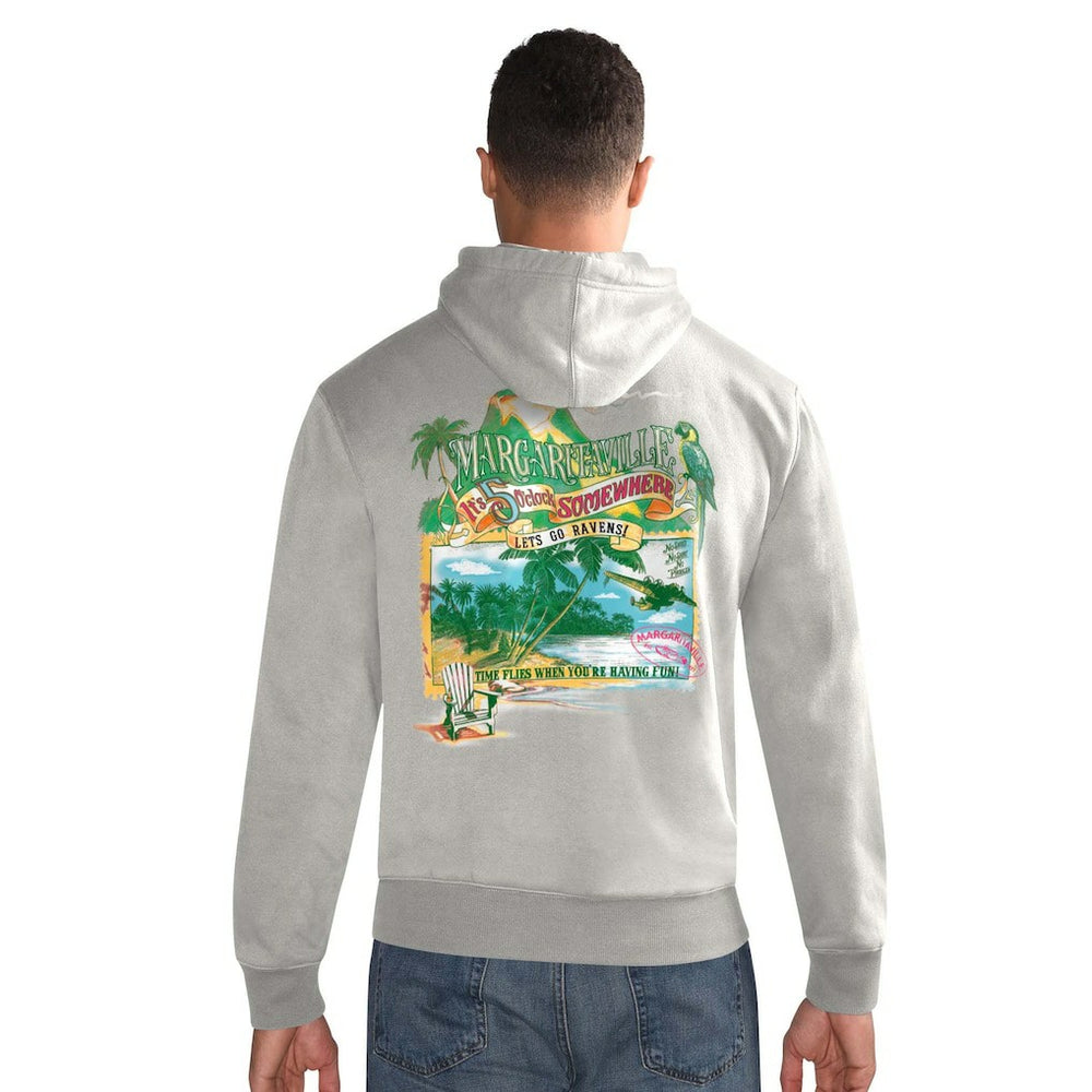 Baltimore Ravens  Margaritaville Time Flies Garment Dyed Pullover Hoodie