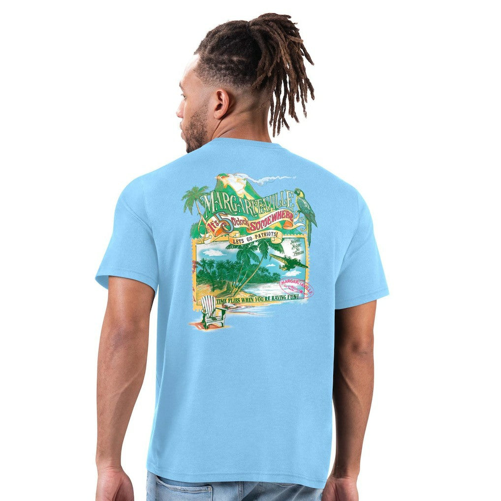 New England Patriots  Margaritaville Time Flies T-Shirt