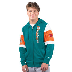 Miami Dolphins  Starter Extreme Vintage Logo Full-Zip Hoodie