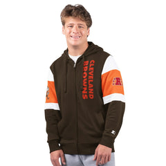 Cleveland Browns  Starter Extreme Vintage Logo Full-Zip Hoodie