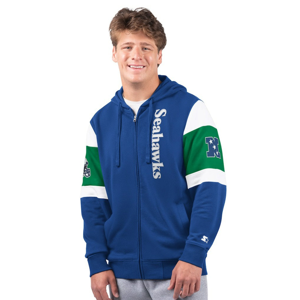 Seattle Seahawks  Starter Extreme Vintage Logo Full-Zip Hoodie