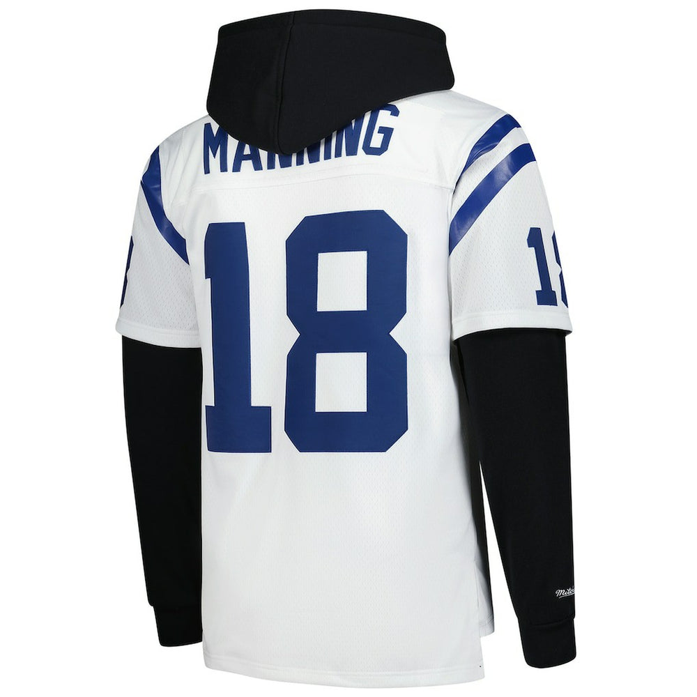 Indianapolis Colts Mitchell & Ness Peyton Manning  Player Name & Number Hoodie Legacy Jersey
