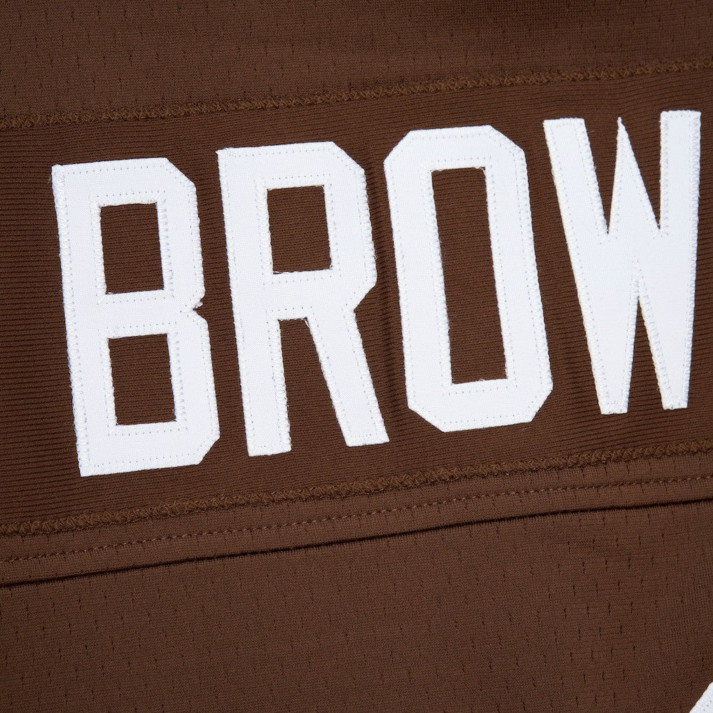 Cleveland Browns Mitchell & Ness Jim Brown  Player Name & Number Hoodie Legacy Jersey