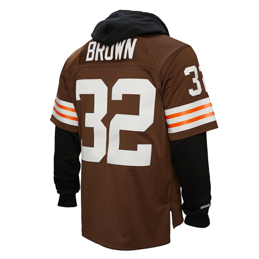 Cleveland Browns Mitchell & Ness Jim Brown  Player Name & Number Hoodie Legacy Jersey