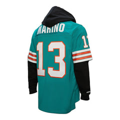 Miami Dolphins Mitchell & Ness Dan Marino  Player Name & Number Hoodie Legacy Jersey