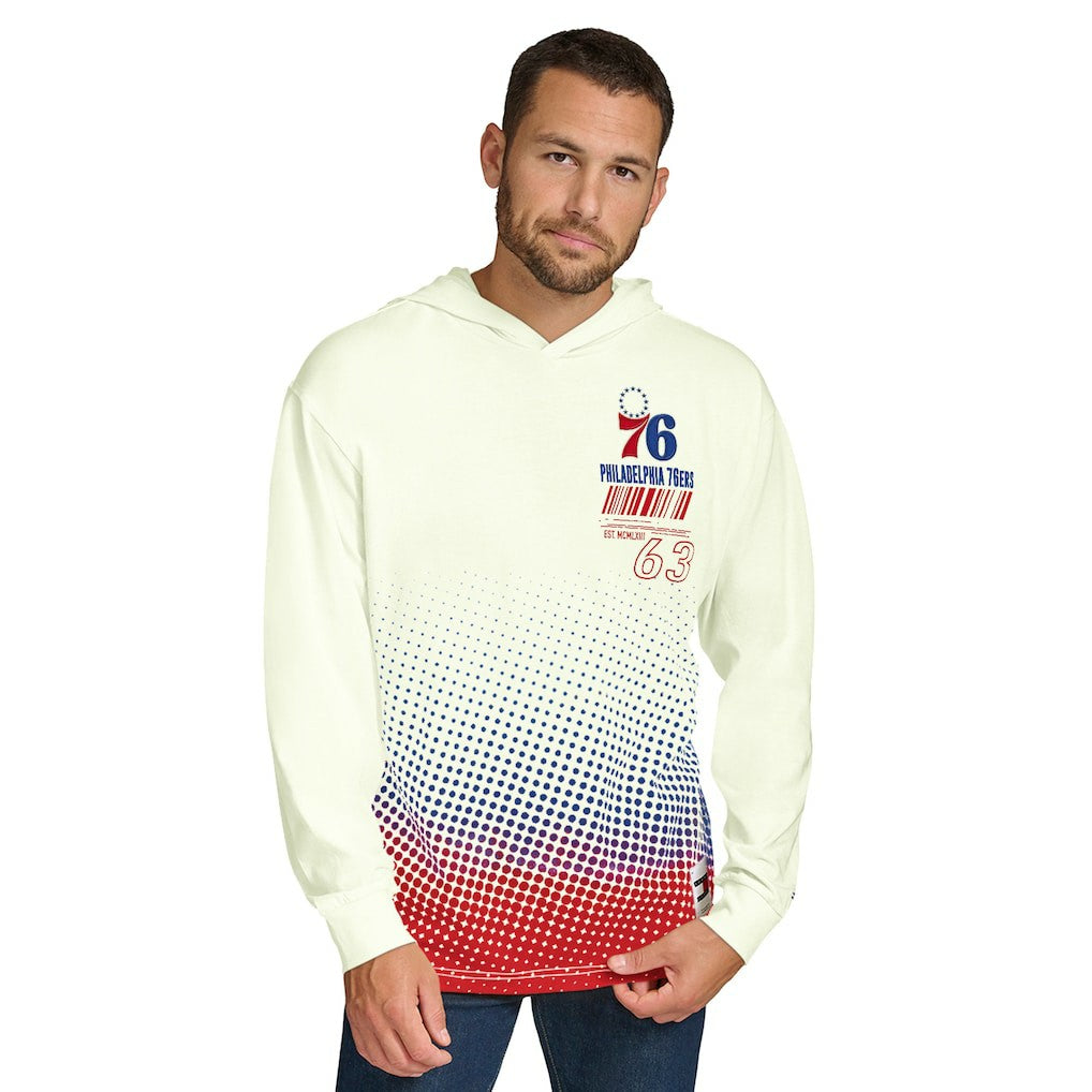 Philadelphia 76ers Tommy Jeans Ben Vintage Applique Long Sleeve Hoodie T-Shirt Discount