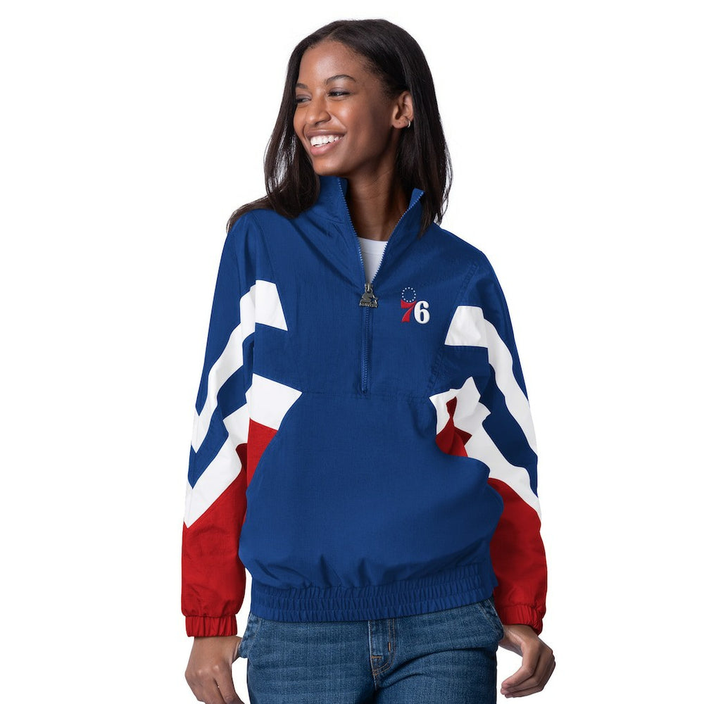 Philadelphia 76ers Starter Women's Renegade Oxford Half-Zip Jacket Discount
