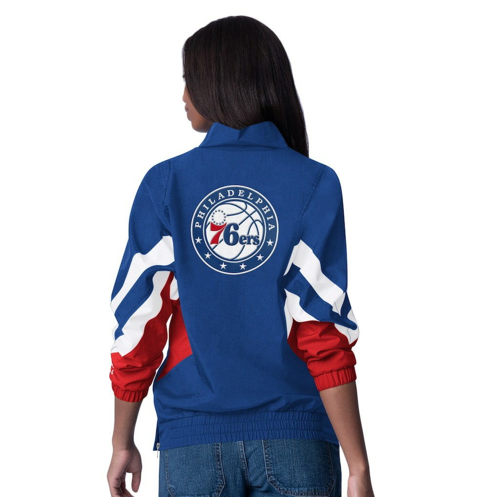 Philadelphia 76ers Starter Women's Renegade Oxford Half-Zip Jacket Discount