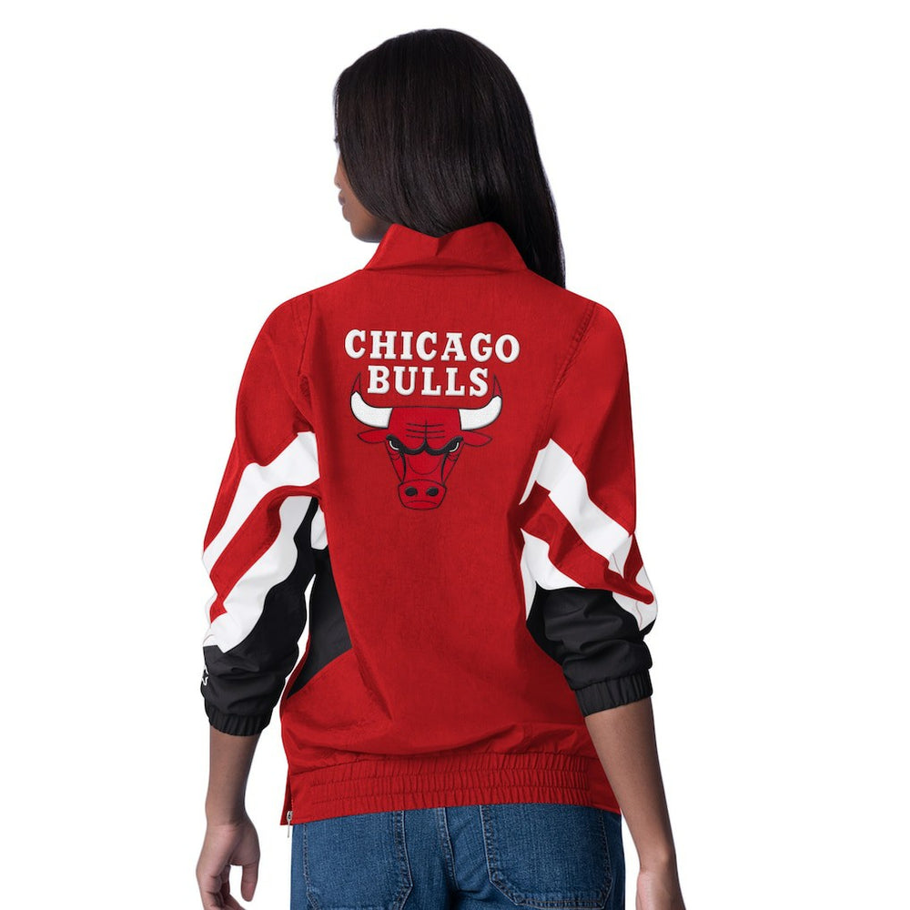 Chicago Bulls Starter Women's Renegade Oxford Half-Zip Jacket On Sale
