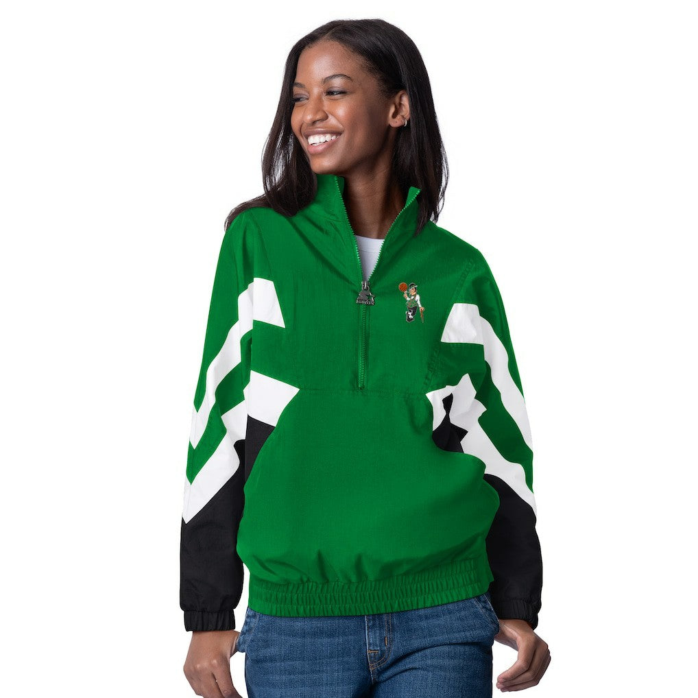 Boston Celtics Starter Women's Renegade Oxford Half-Zip Jacket Discount