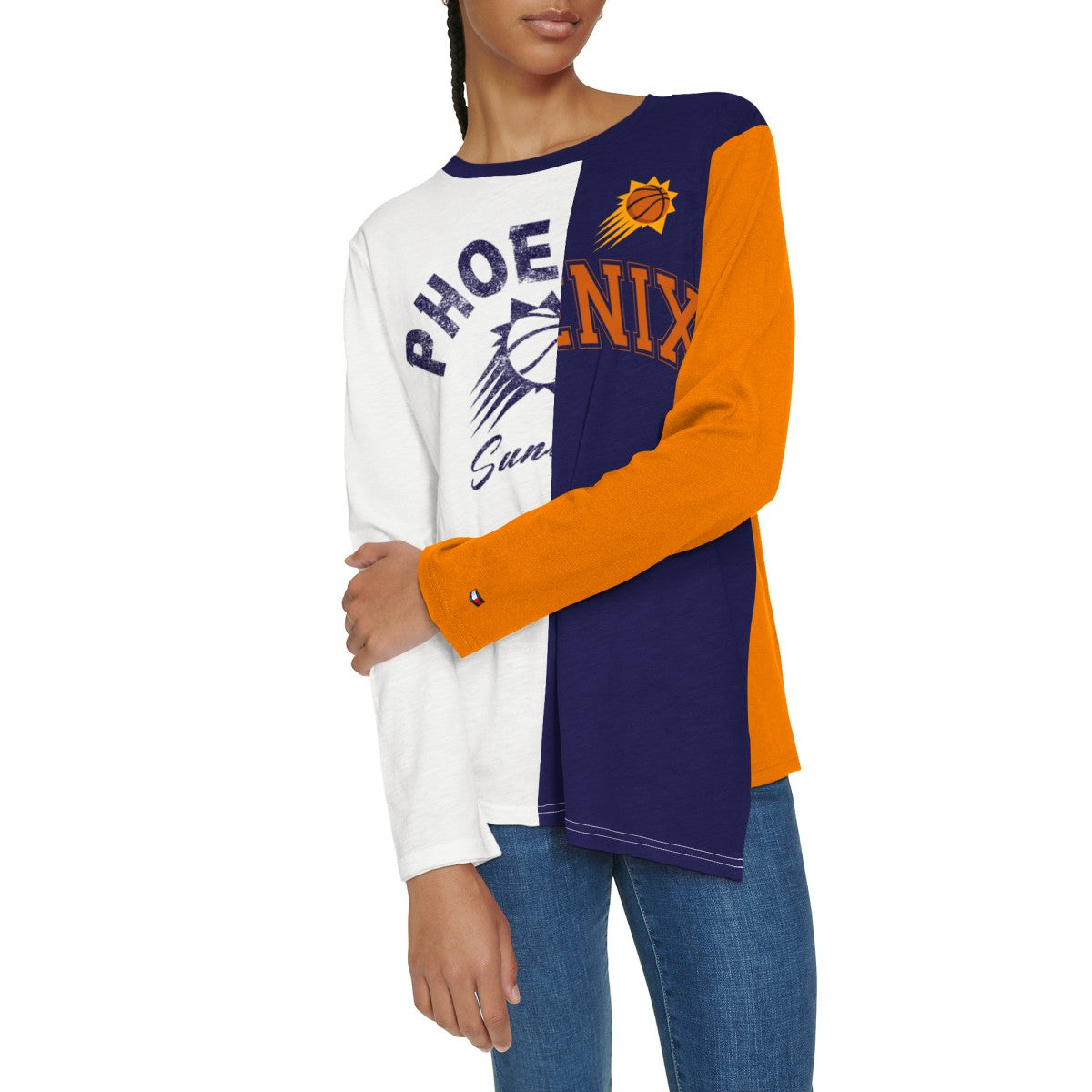 Phoenix Suns Tommy Jeans Women's Amelia Color Blocked Long Sleeve T-Shirt Outlet