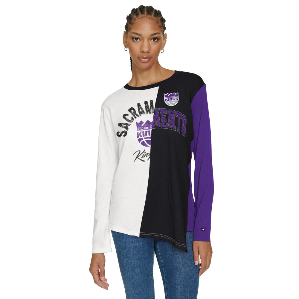 Sacramento Kings Tommy Jeans Women's Amelia Color Blocked Long Sleeve T-Shirt Outlet