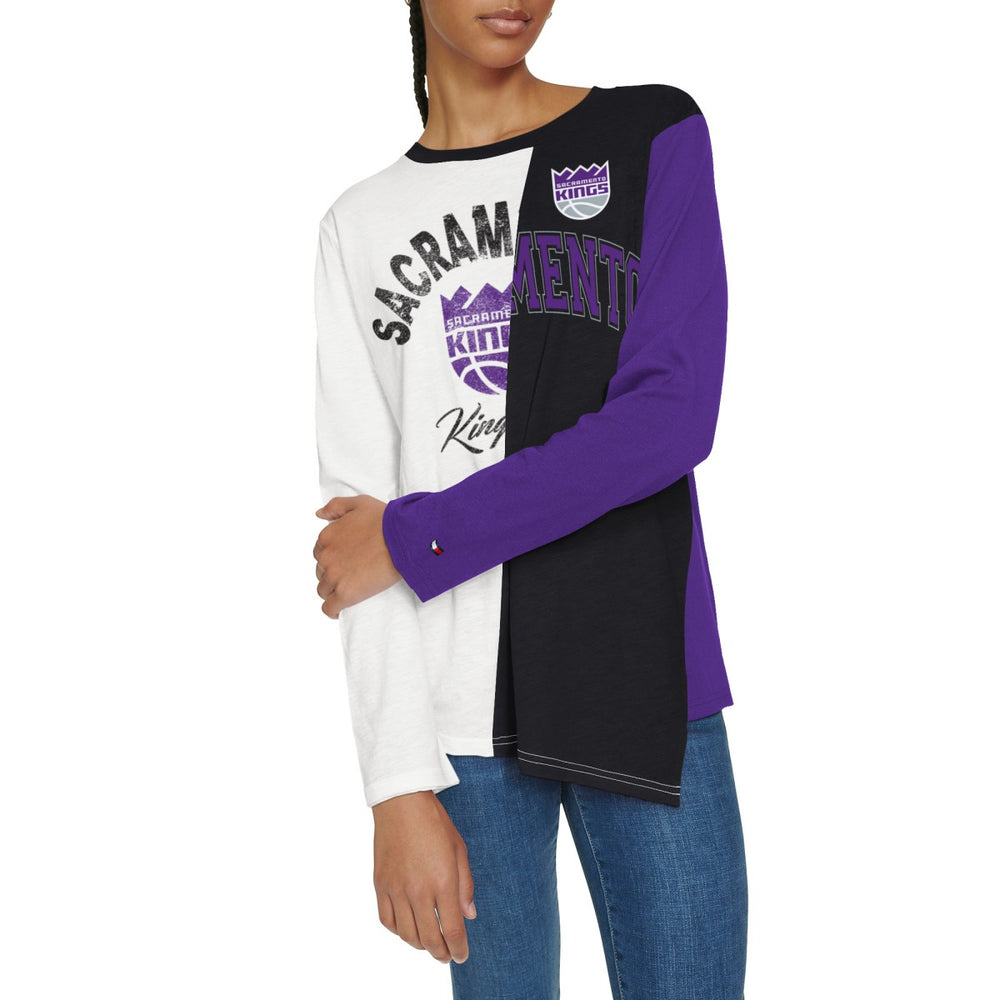 Sacramento Kings Tommy Jeans Women's Amelia Color Blocked Long Sleeve T-Shirt Outlet