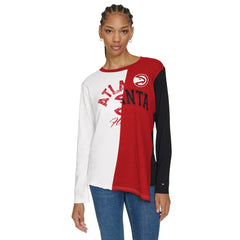Atlanta Hawks Tommy Jeans Women's Amelia Color Blocked Long Sleeve T-Shirt For Sale