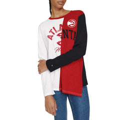 Atlanta Hawks Tommy Jeans Women's Amelia Color Blocked Long Sleeve T-Shirt For Sale