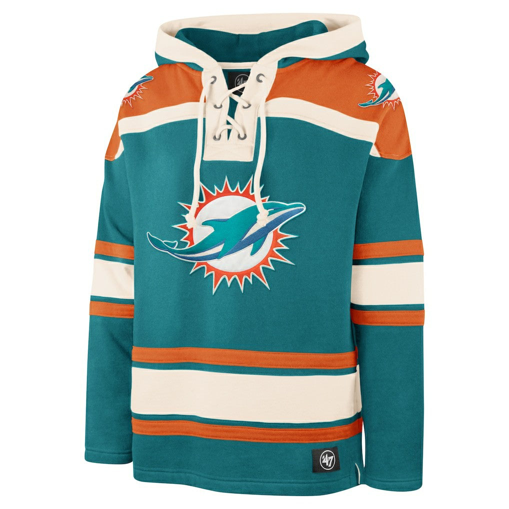 Miami Dolphins 47 brand '47 Superior Lacer Pullover Hoodie