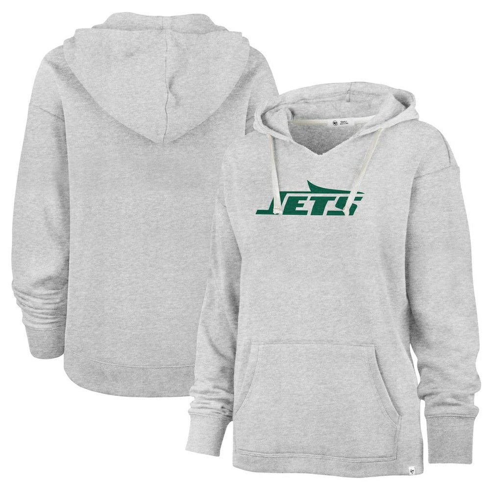 New York Jets 47 brand '47 Women's Premier Kennedy V-Neck Pullover Hoodie