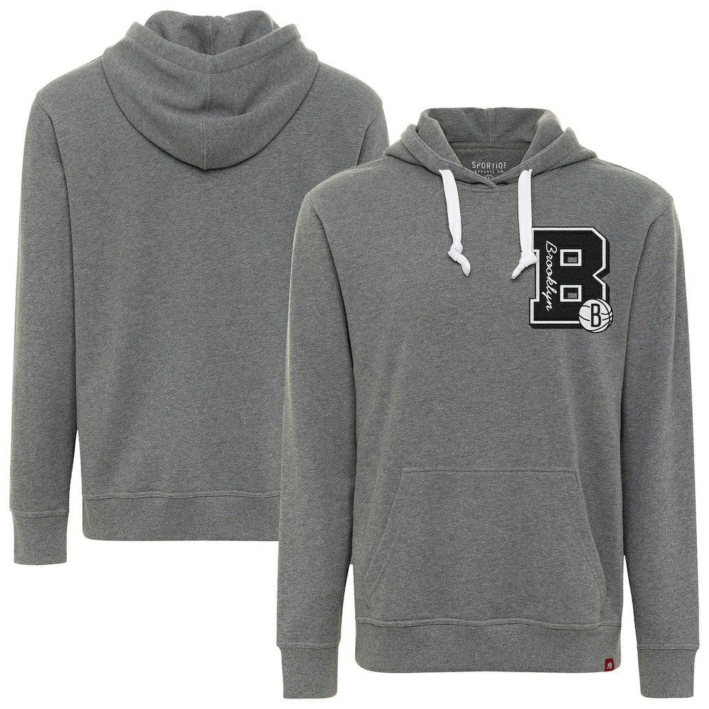 Brooklyn Nets Sportiqe Unisex Varsity Collection Blake Pullover Hoodie New
