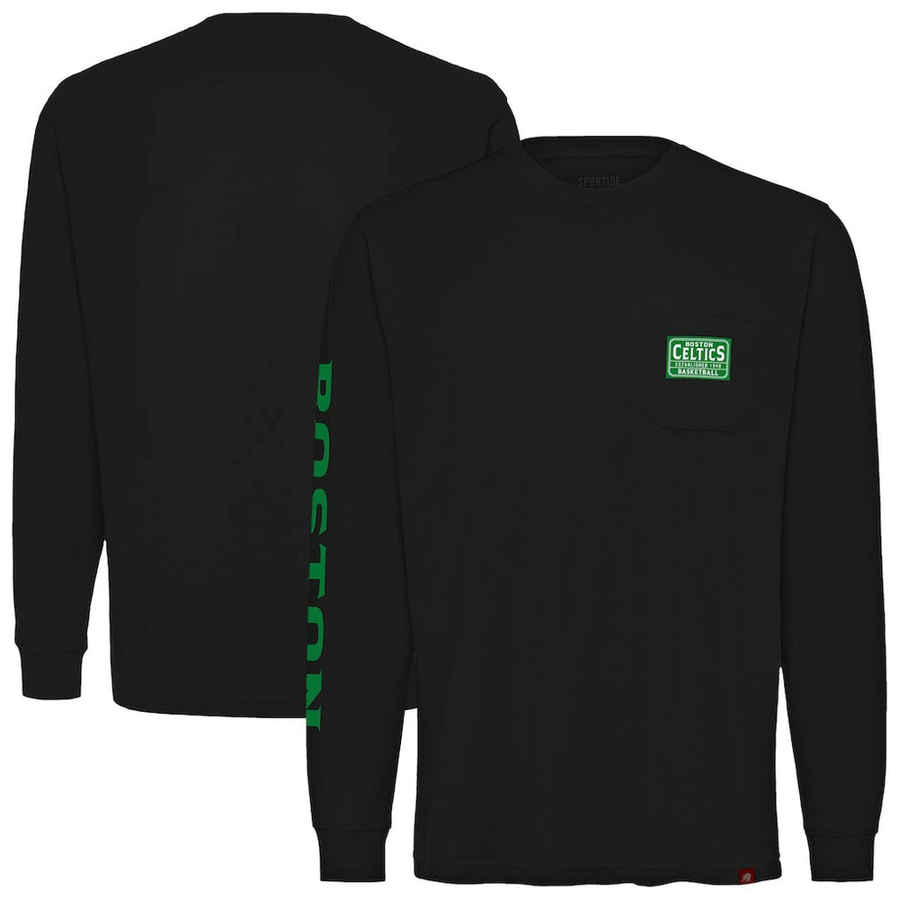 Boston Celtics Sportiqe Unisex Wales Heavyweight Pocket Long Sleeve T-Shirt Online