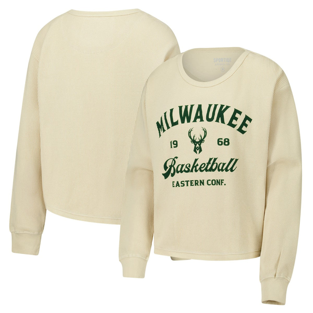 Milwaukee Bucks Sportiqe Unisex High Country Collection Cullen Waffle Knit Long Sleeve T-Shirt Discount