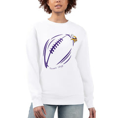 Minnesota Vikings  G-III 4Her by Carl Banks Women's Football Logo Graphic Fleece Tri-Blend Pullover Sweatshirt