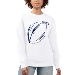Seattle Seahawks  G-III 4Her by Carl Banks Women's Football Logo Graphic Fleece Tri-Blend Pullover Sweatshirt