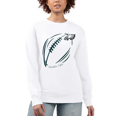Philadelphia Eagles  G-III 4Her by Carl Banks Women's Football Logo Graphic Fleece Tri-Blend Pullover Sweatshirt