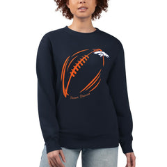 Denver Broncos  G-III 4Her by Carl Banks Women's Football Logo Graphic Fleece Tri-Blend Pullover Sweatshirt