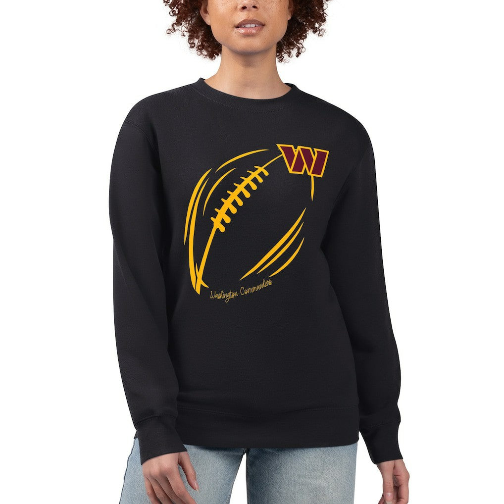 Washington Commanders  G-III 4Her by Carl Banks Women's Football Logo Graphic Fleece Tri-Blend Pullover Sweatshirt