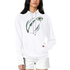 Green Bay Packers  G-III 4Her by Carl Banks Women's Football Logo Fleece Tri-Blend Pullover Hoodie