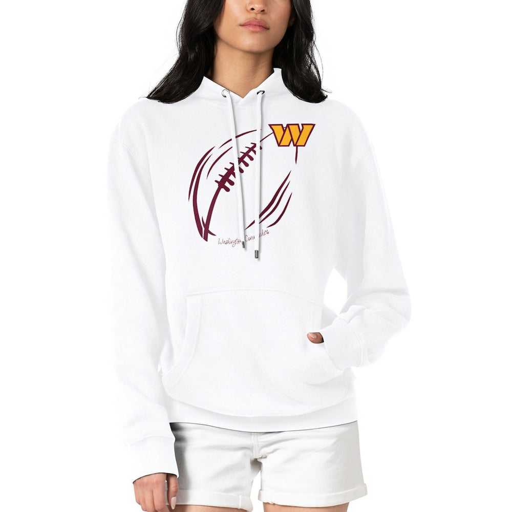 Washington Commanders  G-III 4Her by Carl Banks Women's Football Logo Fleece Tri-Blend Pullover Hoodie