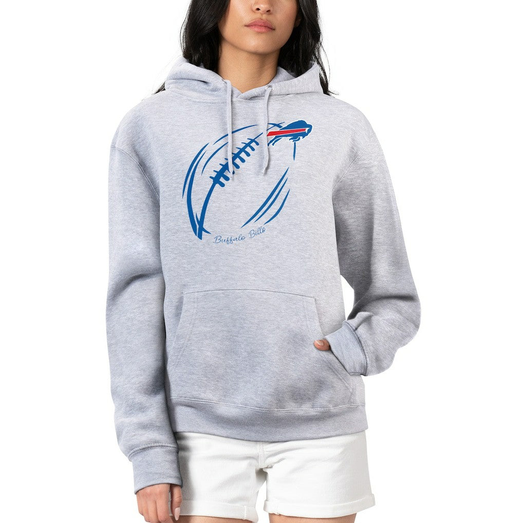 Buffalo Bills  G-III 4Her by Carl Banks Women's Football Logo Fleece Tri-Blend Pullover Hoodie