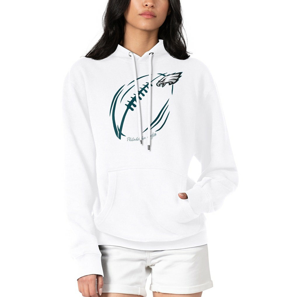 Philadelphia Eagles  G-III 4Her by Carl Banks Women's Football Logo Fleece Tri-Blend Pullover Hoodie