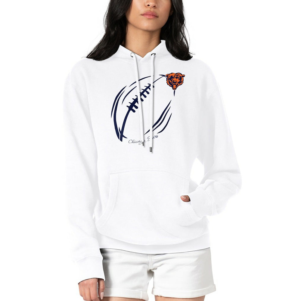 Chicago Bears  G-III 4Her by Carl Banks Women's Football Logo Fleece Tri-Blend Pullover Hoodie